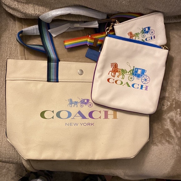 NWT! Coach H&C Rainbow tote 3 set - Picture 11 of 11
